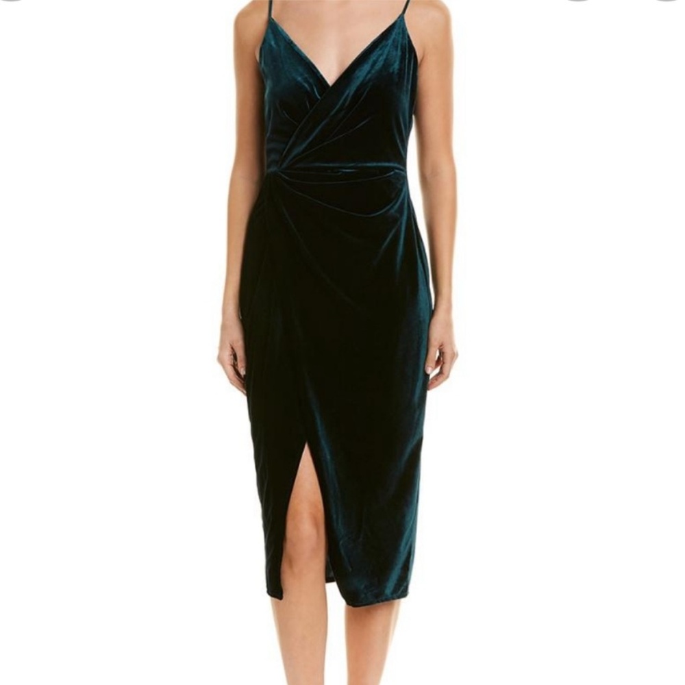 Betsey Johnson green velvet dress, size 4, EUC